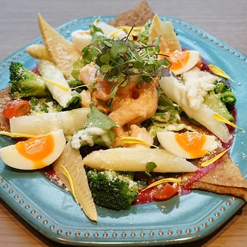 春野菜とカクテルシュリンプのガレット